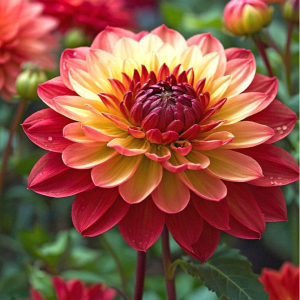 Георгин Оникс Найт купить по цене от 590р. в интернет-магазине «Посадика» с доставкой почтой в в Лесосибирске и по всей России – [изображение №1].